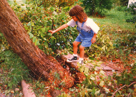 Daughter and tree